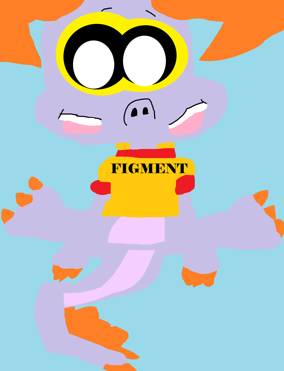 Figment Sitting Plush Again^^ by Falconlobo