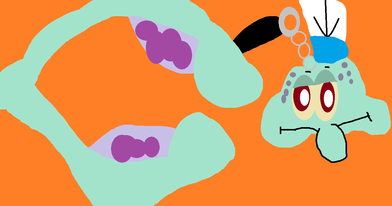 Squidward's Tentacles Keyring by Falconlobo