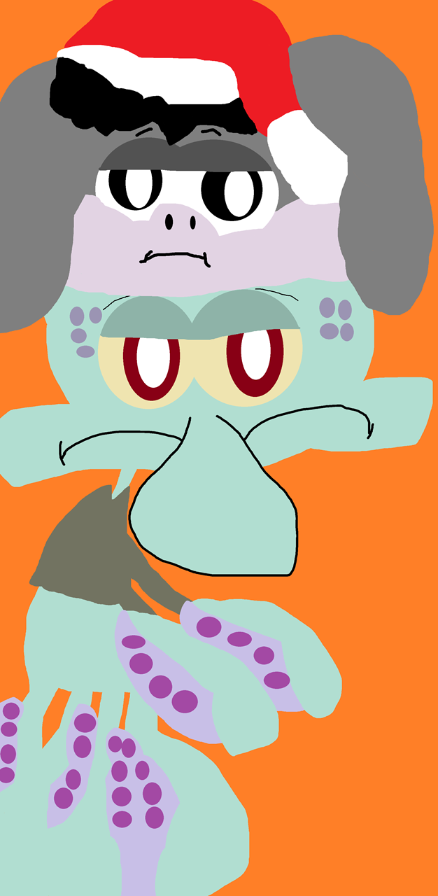 Squidward In Eeyore Holiday Hat^^ by Falconlobo