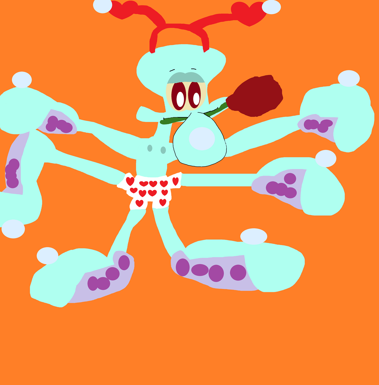 Squidward V Day Cling Plush Again by Falconlobo