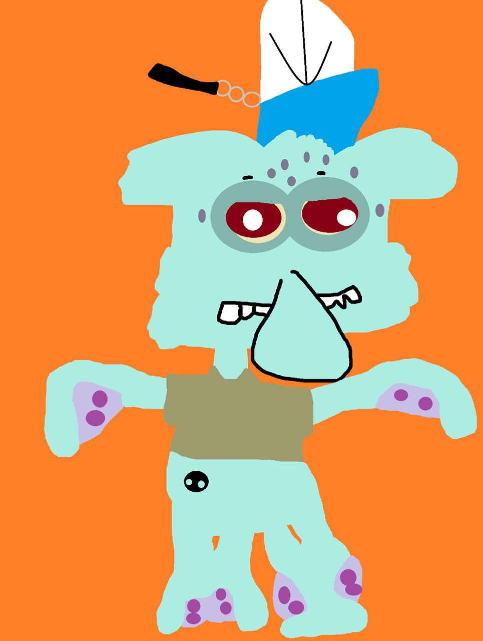 Squidward Fuggler Keyring^^ by Falconlobo