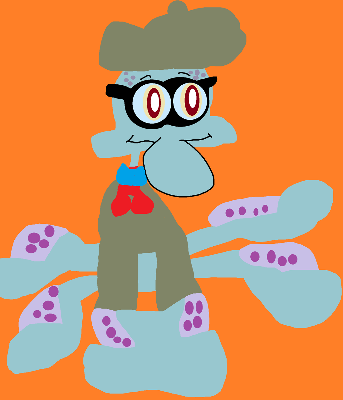 Slightly Older Camp Koral Squidward Plushie^^ by Falconlobo