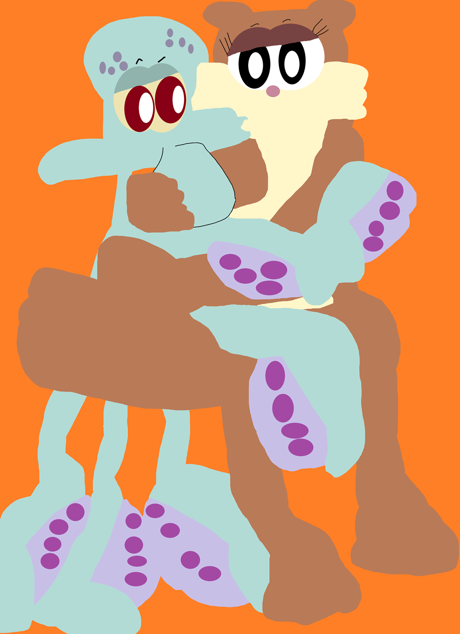 Some Fun Alone Time For Squidward And Sandy by Falconlobo