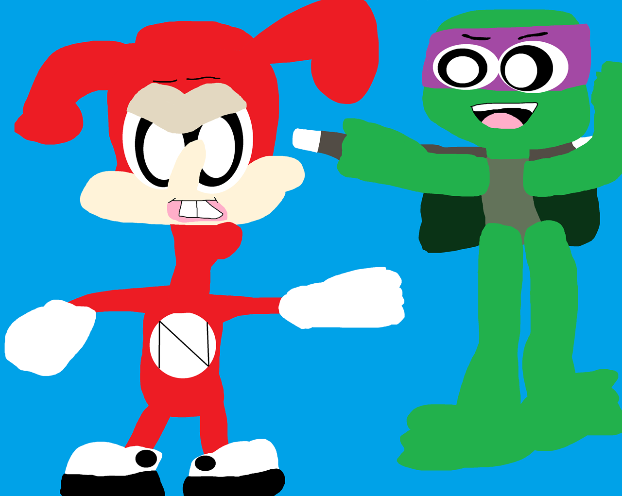 The Noid Vs Donatello^^ by Falconlobo