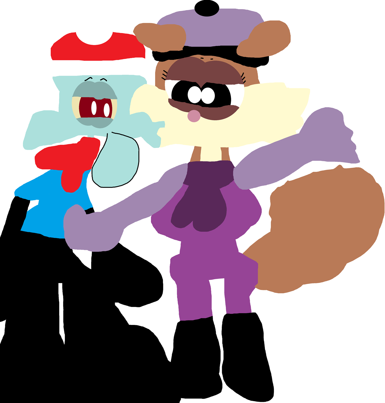 How Squidward And Sandy Keep Warm In The Snow^^ by Falconlobo