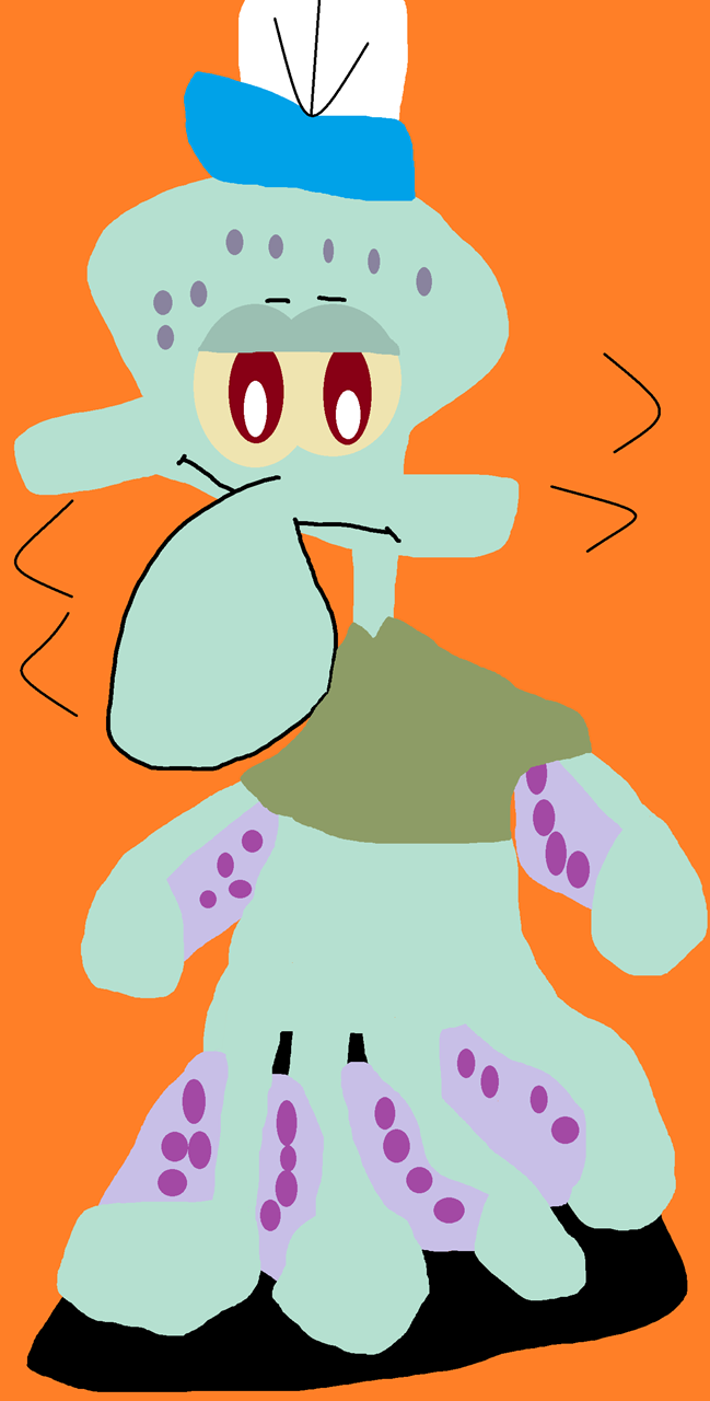 Krusty Krab Hat Squidward BobbleHead^^ by Falconlobo