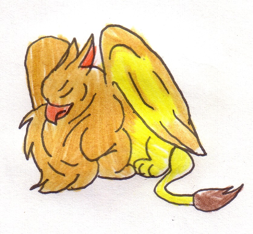 Sleeping Gryphon/griffin by Falcra