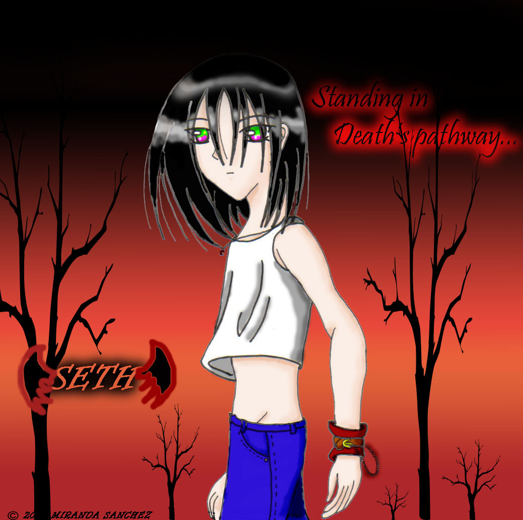 Seth- Standing in Death's Pathway ( colored ) by Fallen_Angel83