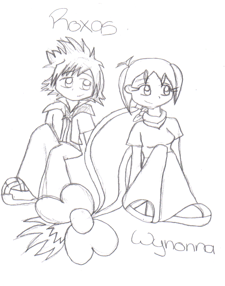 Roxas and Wynonna^^ by FallingRaindrops