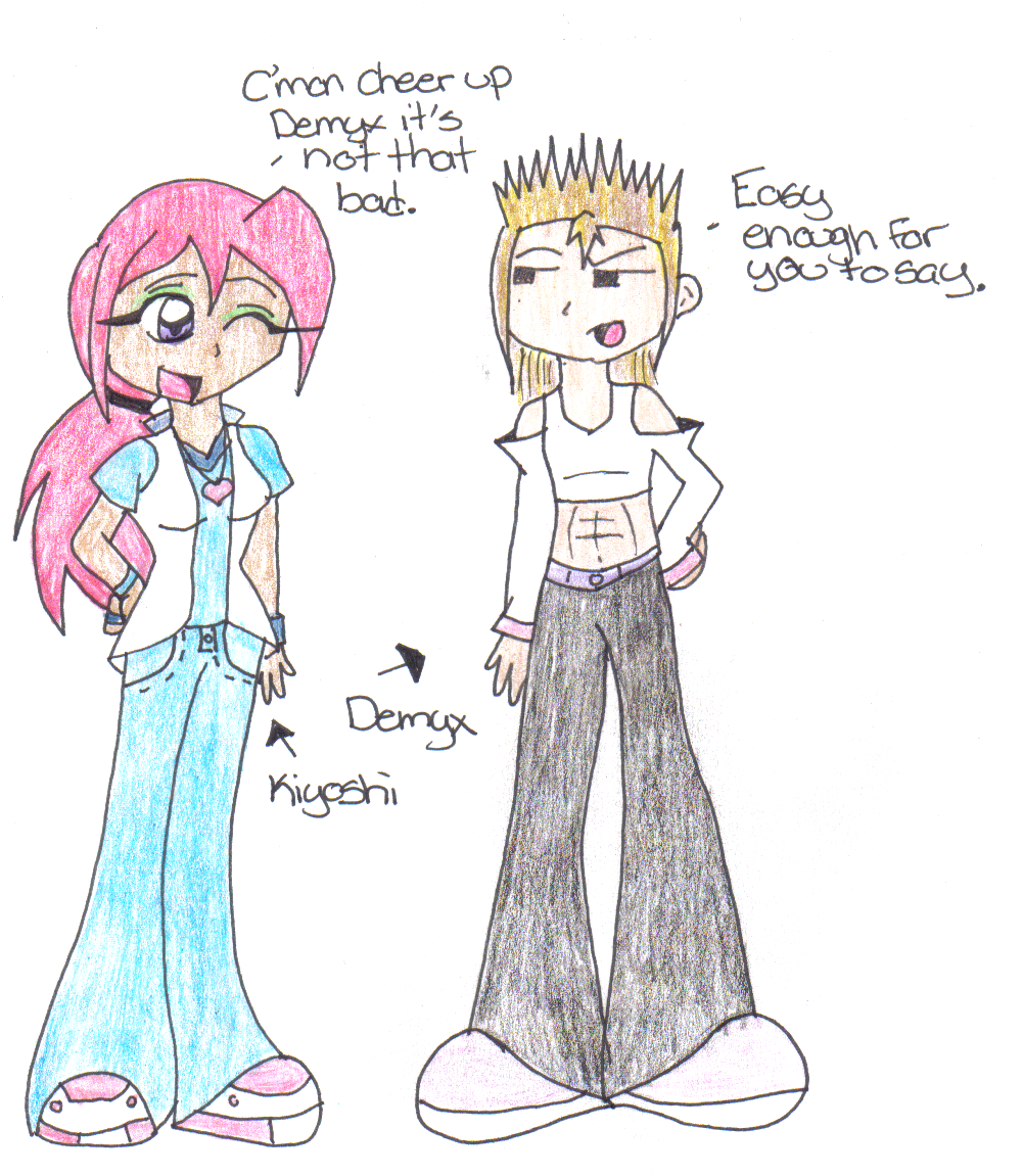 Clothes Swap - Demyx and Kiyoshi by FallingRaindrops