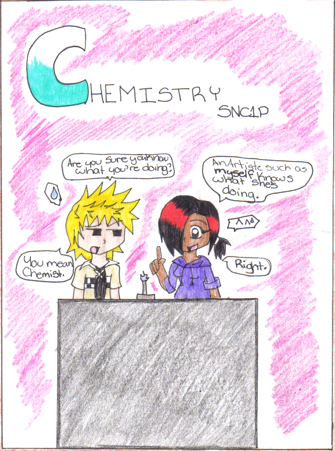 Science Title Page- Starring Me and Roxas by FallingRaindrops