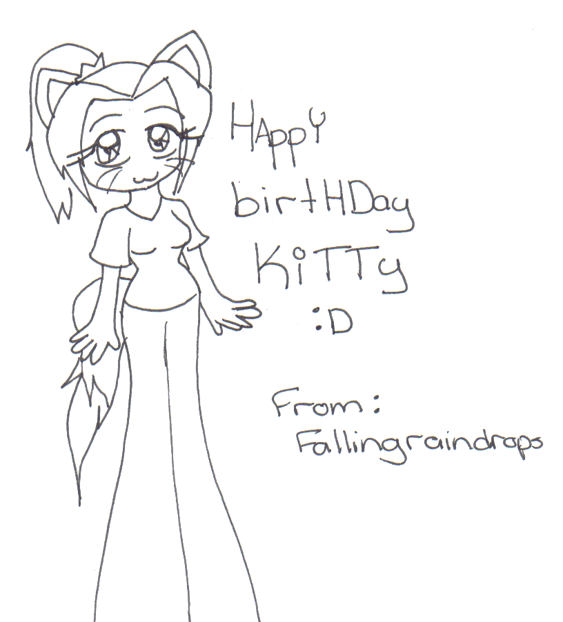 Happy Birthday Kitty :D by FallingRaindrops
