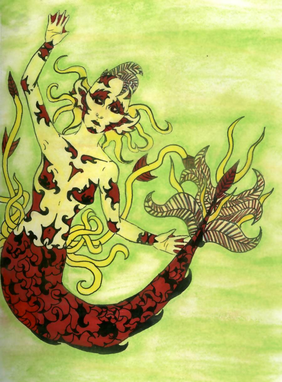 Asian Dragonian Huntress Mermaid by Falthee