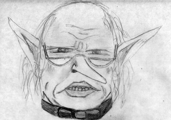 Amazing floating goblin head!! by Falthee