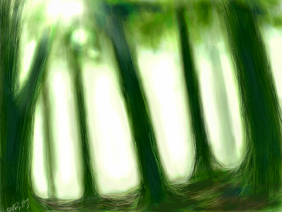 Forest oekaki by Famira