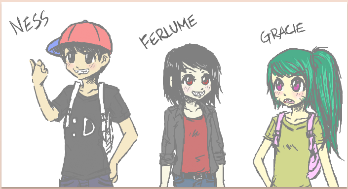 Ness, Ferlume, and Gracie by FanFictionist