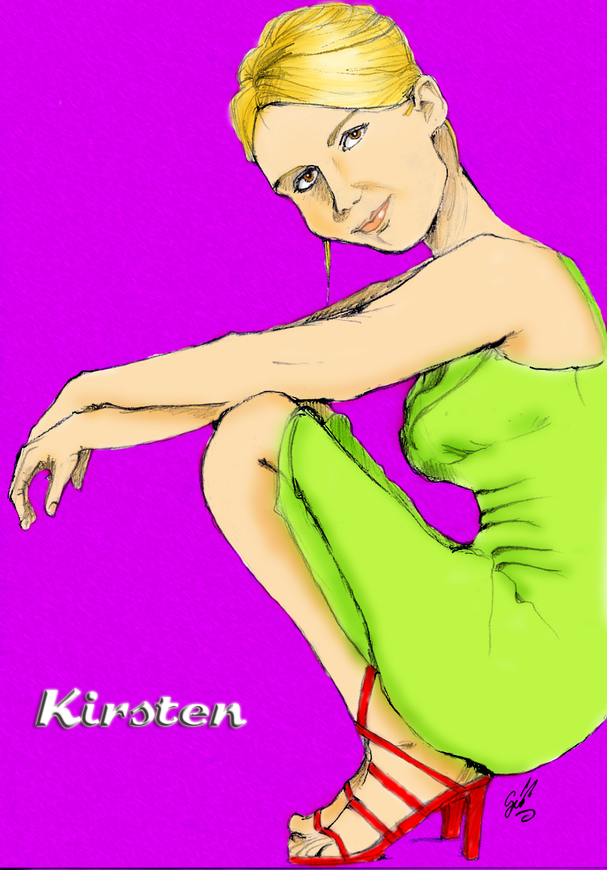 Kirsten Dunst colored by Faraday