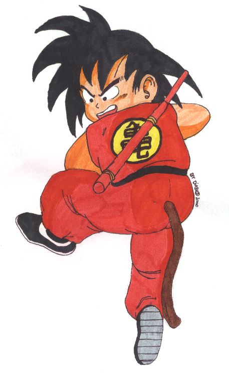 Chibi Goku jumpin' by FatalFanatic