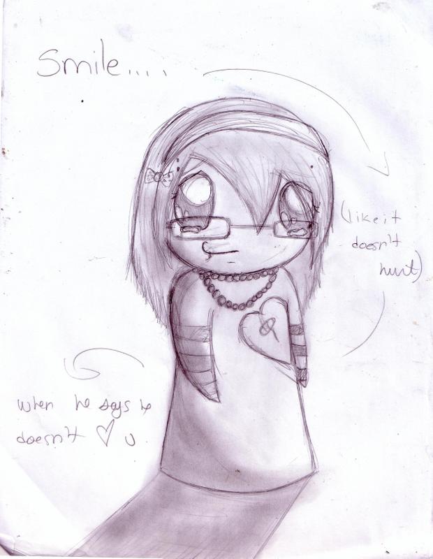 Smile like it doesnt hurt...when he says he doesnt love you./..&lt;/3 by Fatal_dreamer