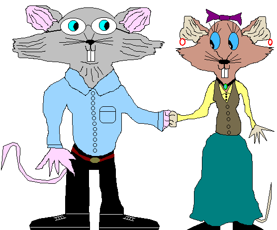 Young mouse couple by FearlessSwan