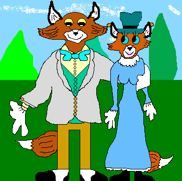 Old time fox couple by FearlessSwan