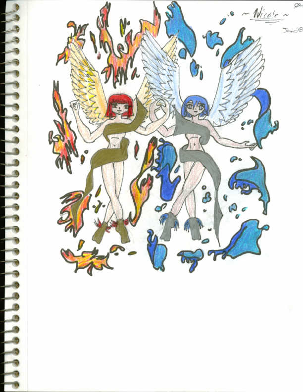 Fire&Water Angels §Request 4 InuyashaWithTheFox§ by FighterMisao