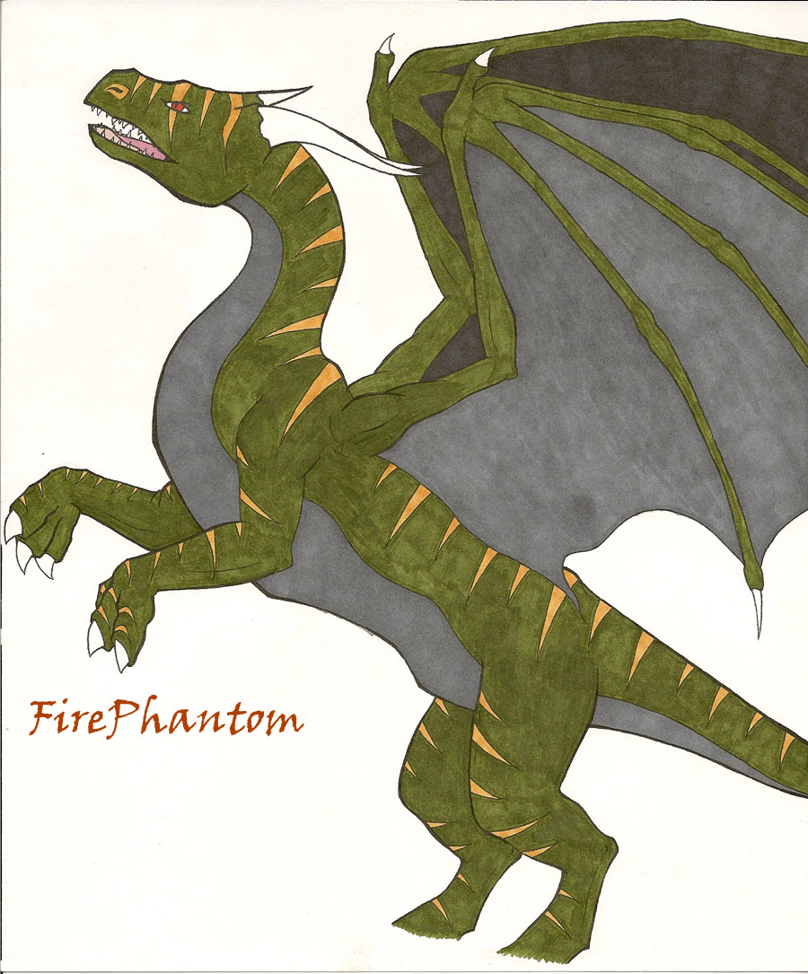 Tria/Copic Ink Dragon by FirePhantom24