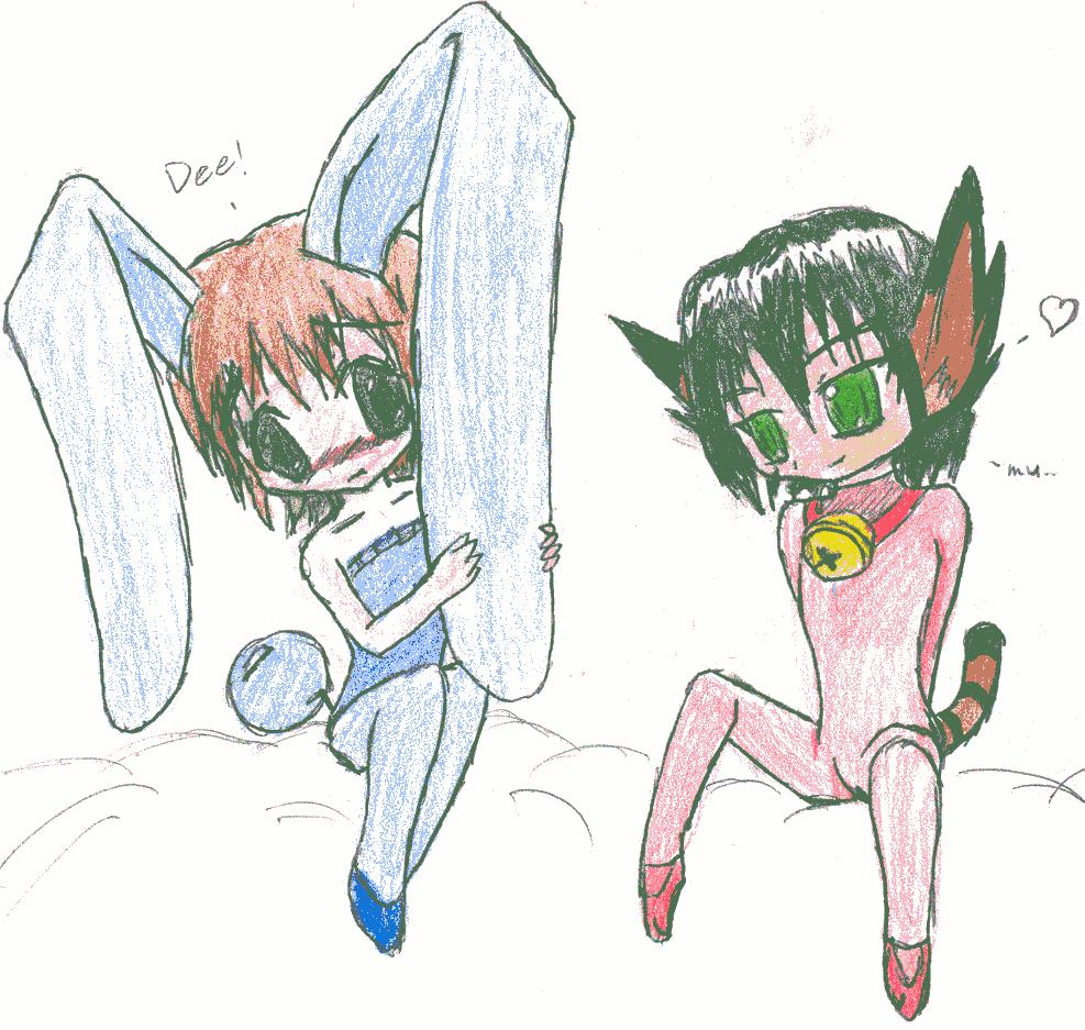 Usagi Ryo and Neko Dee by Fire_Fairy89