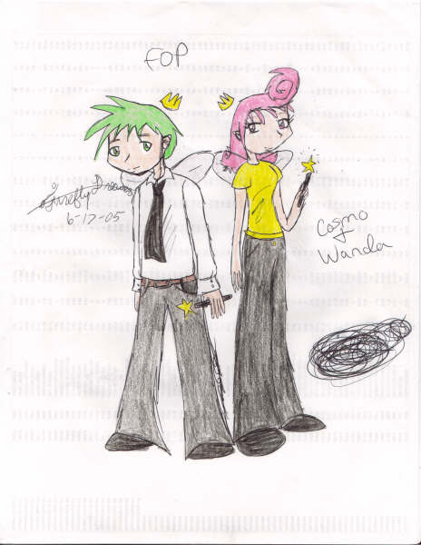 Cosmo and Wanda in Anime by Firefly_Dreamer