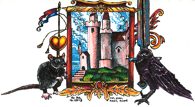 Rat, Crow, Heart, Sword by Firiel