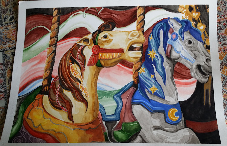 Carousel Horses by Firiel