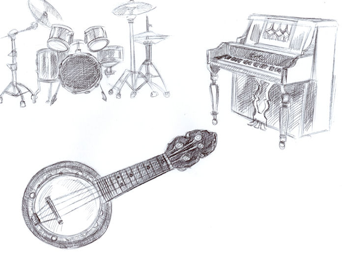 instrument sketches by Firiel