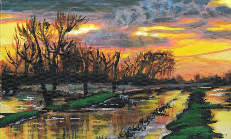 sunset on the fen by Firiel