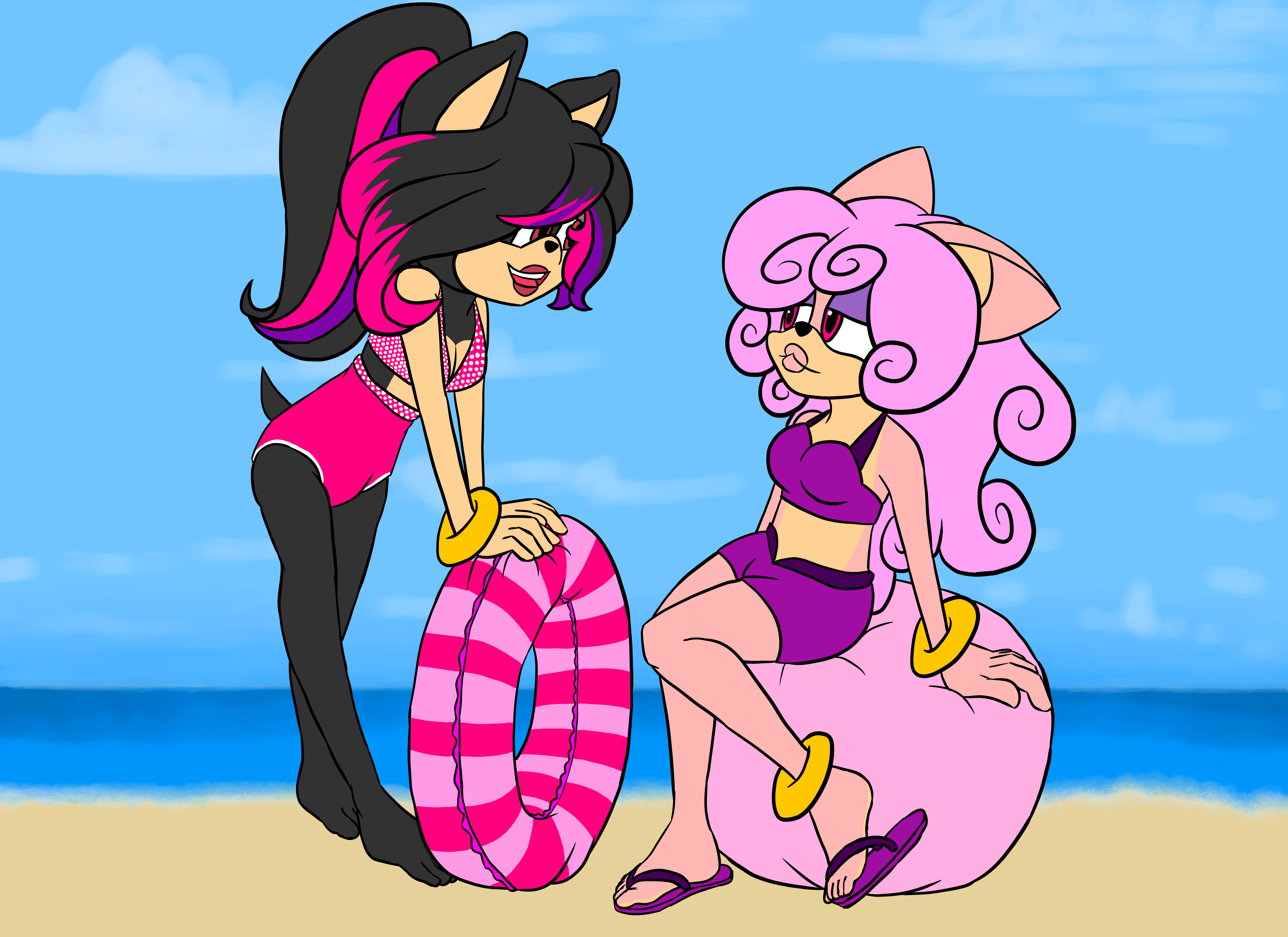 Beach time Girlfriends by FizzyBubbleTea