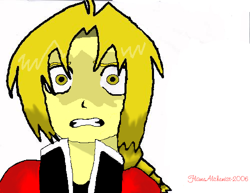 Scared Edward Elric ((Colored)) by FlameAlchemist
