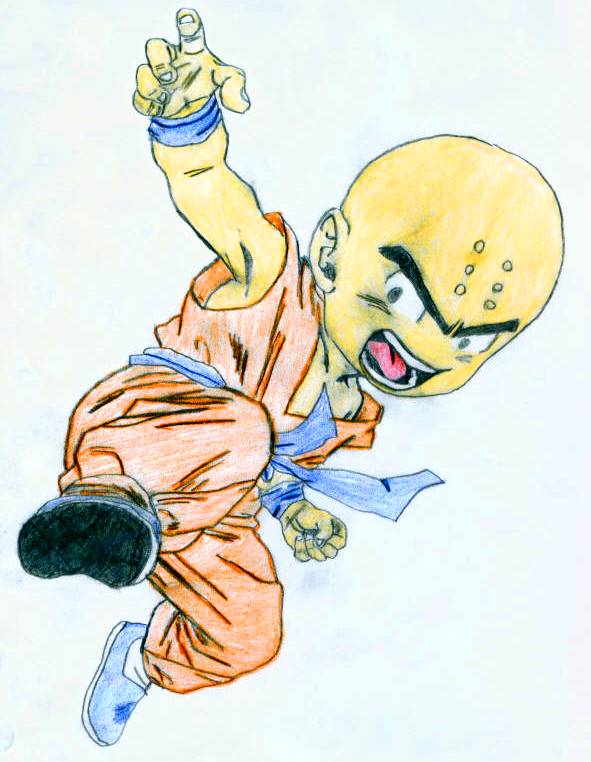 Krillin (Colored) by Flaming_Kyo