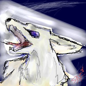 ghosty wolf.. thingy by Flaridise
