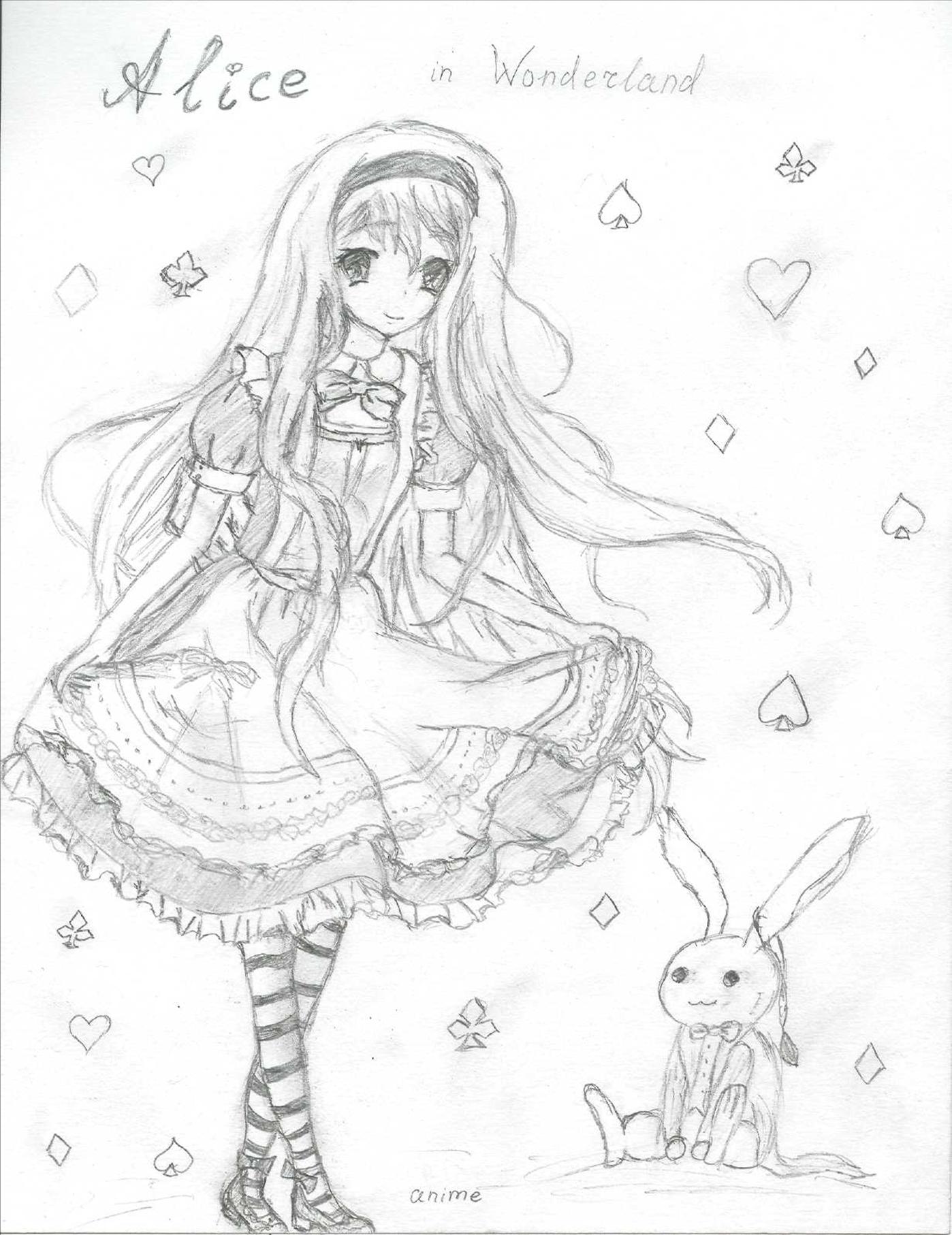 Anime Alice in Wonderland by FleurDeLaLune