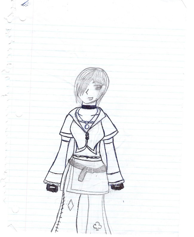 Kairi and Sora's outfits mixed together. (Unfinish by Floppy_Ears