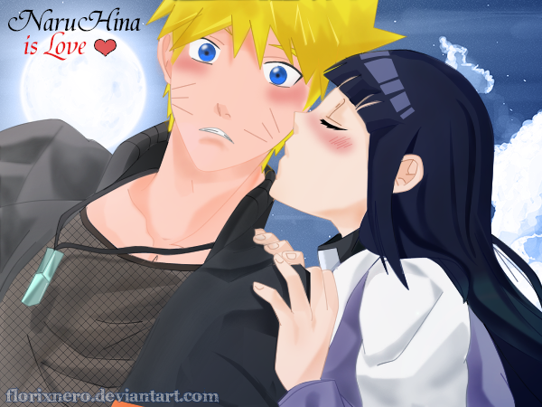 Surprise kiss - NaruHina by Flori-Hatake