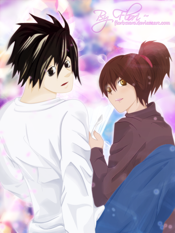 ME and L Lawliet - color by Flori-Hatake