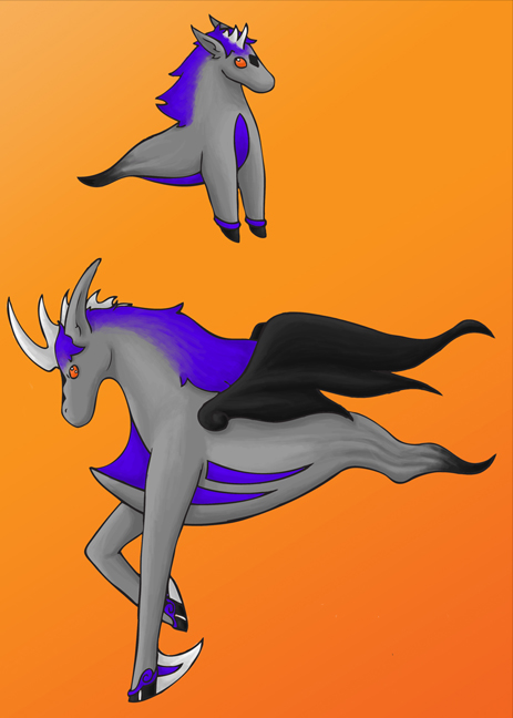 Night Horse Fakemon by Floweronthemoon