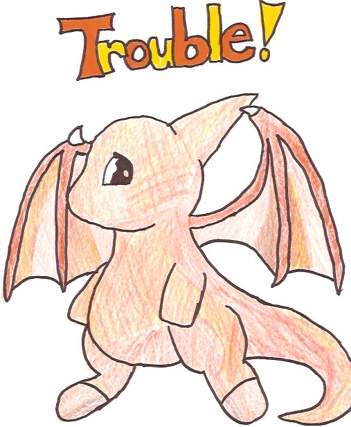 Trouble the Shoyru by FluffyPuff12345