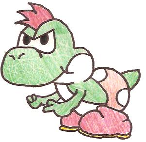 Yoshi with Hair by FluffyPuff12345