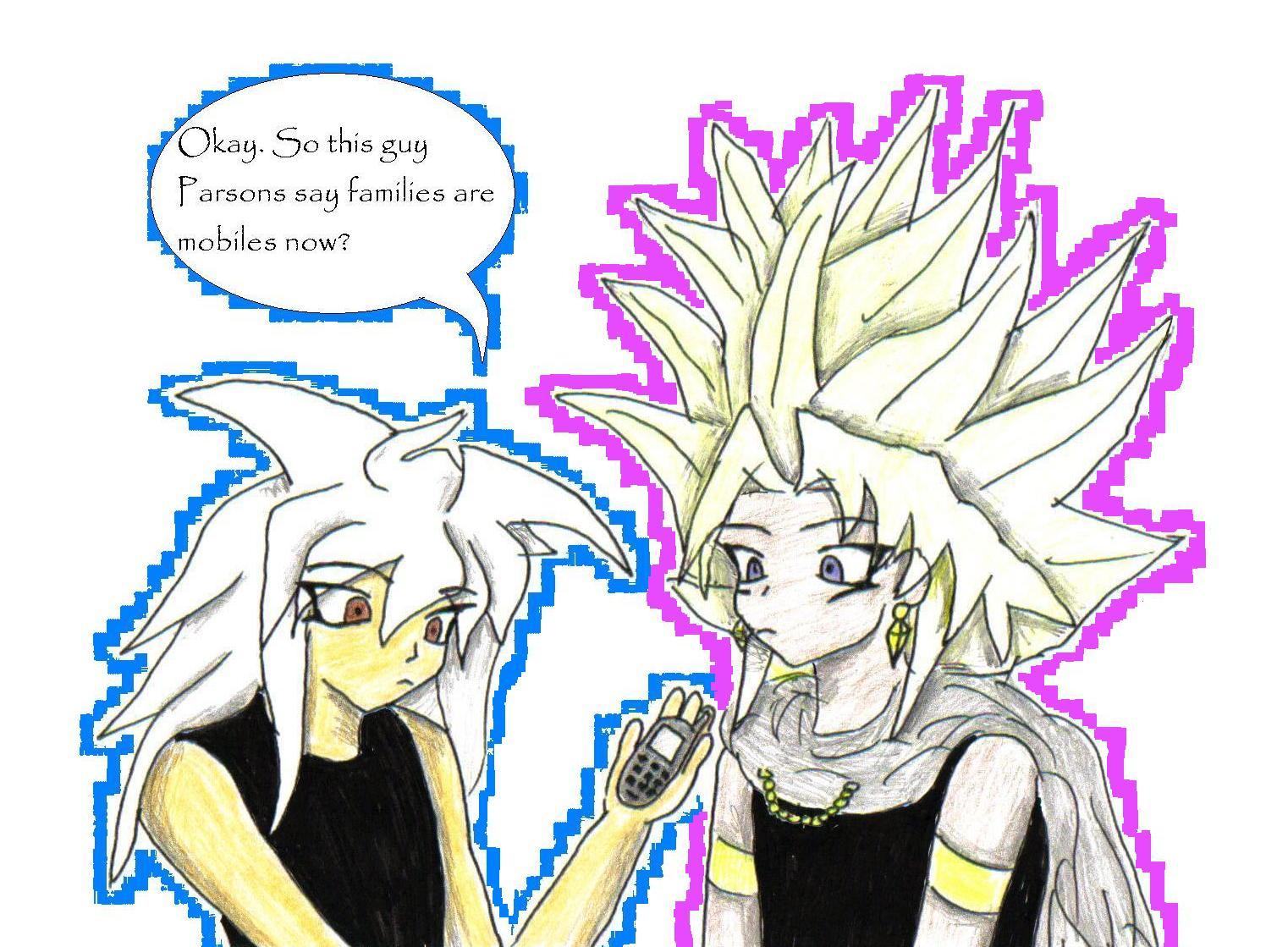 bakura and yami Marik: sociology  lesson by Fluffybunny