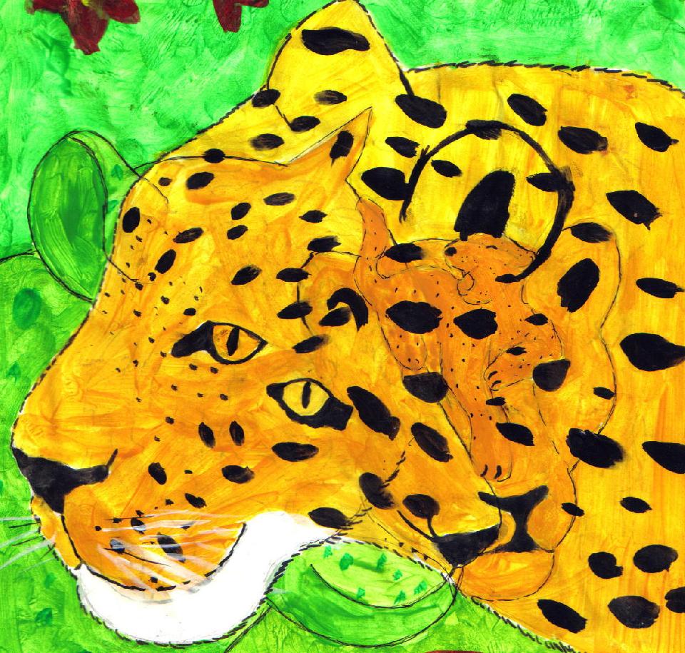 really weird leopard by Fluffybunny