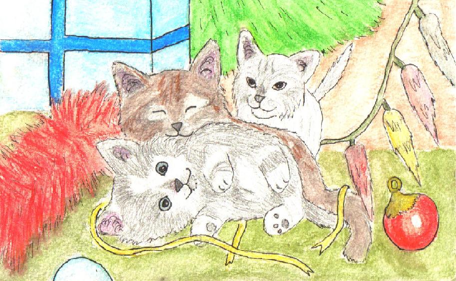 xmas kitties: xmas gift for everyone by Fluffybunny