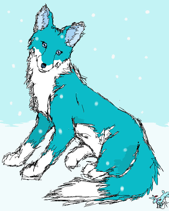Blue fox for Jozie-Chan by Fluffybunny