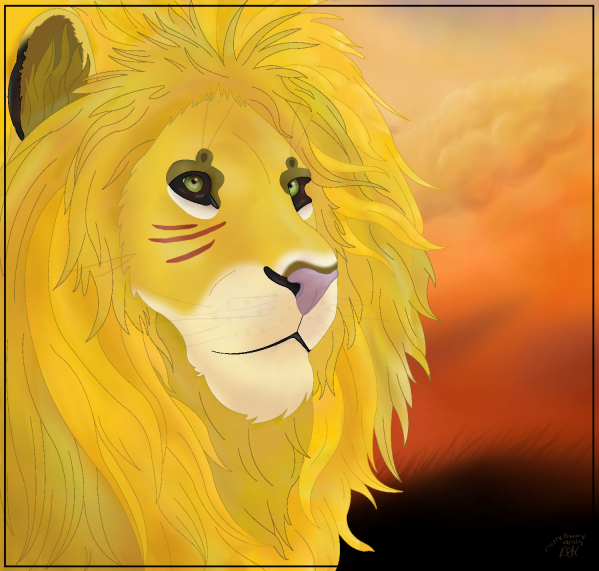 Gold Lion by Fluffybunny