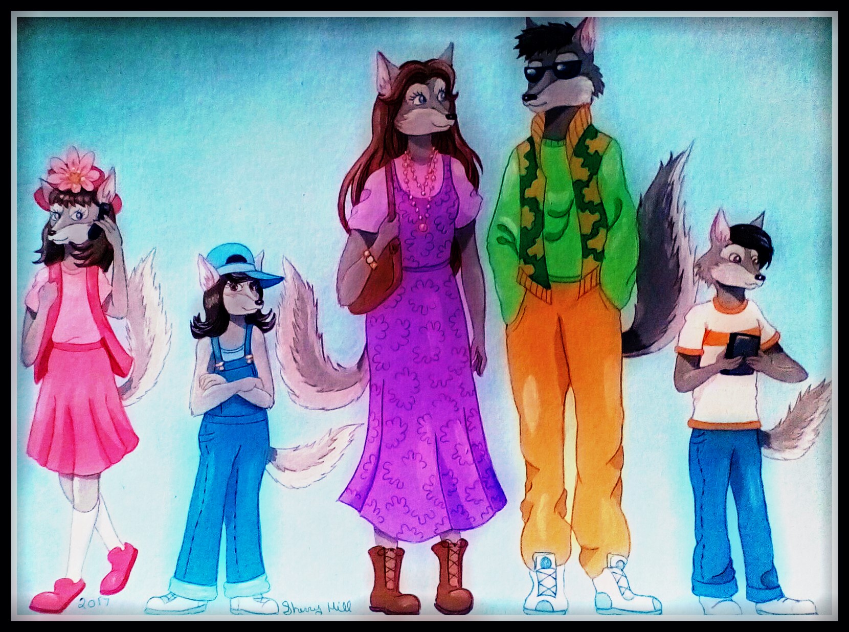 1990's Wolf Family by FoxyFlapper